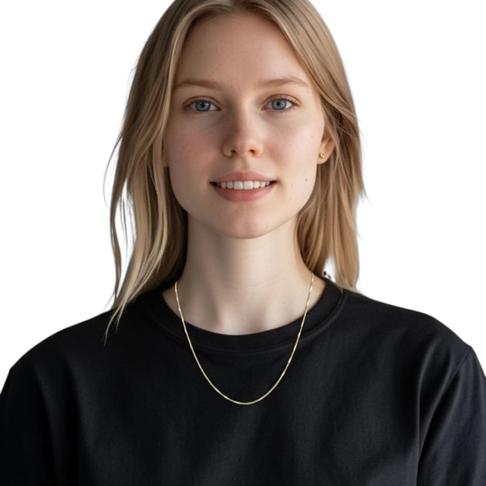 Gold Necklace With Accented Pieces